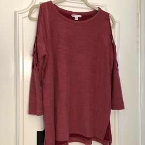Open shoulder sweater